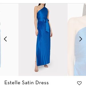 Milly Estelle Satin One-Shoulder Dress